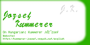 jozsef kummerer business card